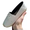 Luxurys Woman Flat Shoes Designer Strawschoenen man vrouw Espadrilles canvas buiten sandaal dames leer casual sneaker loafers rattan schoenen met box size35-42