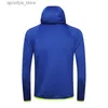 Kurtki zewnętrzne Bluzy Karentea Running Jacket Reflective Hooded Man Sport Coat Sportsła do joggingu Outdoor Gym Fitness Odzież TOP TOP Zamek L48