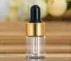 Storage Bottles Clear Dropper 1ml 2ml 3ml Mini Glass Bottle Essential Oil Display Vial Small Serum Perfume Brown Sample Container SN276