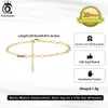 Orsa Jewels 925 Sterling Silver Rhombus Chain Anklets Fashion Women Summer 14K Gold Foot Bracelet Ankle Straps Jewelry SA44 240408