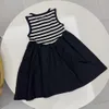 girls dress girl clothes girl's skirt baby clothes Lapel sleeveless pure cotton summer dresses luxury brand Comfortable breathable without pilling with tags letter