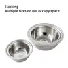 Schalenkapazitätsmischung Schüssel vielseitige Edelstahl Küche Langlebige Suppenbecken Set für die Aufbewahrung