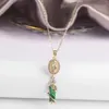 Pendant Necklaces Classic Prayer Religious Figures St. Jude Necklace Fashion Woman Cubic Zirconia Men Jewelry Catholic Gift Wholesale