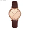 Dameshorloges Uthai CQ54 Dames Quartz Rose Gold Clock Mozaïek Rhinestones Echt lederen Milaan Mesh Steel Waterdicht L46