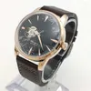 Montre-bracelets HEATS MÉCANIQUE MOSLE MOSLE NH38 Skeleton Dial Design Vintage Round Case transparente