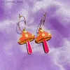 Charm Harajuku Jewelry Rainbow Mushroom Earrings Korean Fashion Vintage Kawaii Aesthetic Earrings for Women Y2k Accessories Punk240408