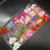 Decoraties xxl schattige zoete kawaii 3d nagel charmes set snoep/jelly beer/pom pom/kersenmixvorm voor diy nagel art decoratie acrylbox