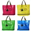 Gift Wrap 10pcs High Quality Solid Color PE Bags Plastic Shopping Clothing Package Party Supply 25x20cm 35x25cm Handle