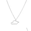 Pendant Necklaces 10Pcs Outline Hollow Country Map Syria Necklace Syrian Arab Republic Continent Chain Hometown Souvenir Jewelry Women Ot54K