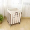 Laundry Bags Iron Art Organizer For Clothes Mobile Yoga Mat Storage Basket Bathroom Baskets Living Room Children Sundries Toy