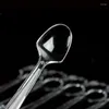 Flatware desechable 50/200PCS Mini Spoons de plástico transparente para la cuchara de postres de helado gelatina