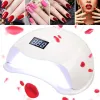 Kits Sunuv Sun2C 48W Nail Lamp UV Lamp Sun2 Nail Dryer för UVLED GEL Nail Dryer Infraröd sensor med Rose Silicone Pad Salon Use