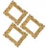 Frames 3 Pcs European Style Mini Po Frame Vintage Collage Resin Picture Gold