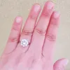 Обручальные кольца 3CT Diamond Ring Cringed Свадебная свадьба 3ct Ring Zircon Diamond Wedding или обручальные кольца Любители роскошные евроамериканские подарки Бесплатная коробка