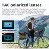 Rockbros Polarized Lens Bicycle Glasses Men Donne Bike Eyewear Bike Protection Sort Sports Goggle Road Cycling Occhiali da sole240328