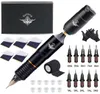 Kits de tatouage professionnel kits de stylo tatouage rotatif sans fil avec cartouche à cartouches