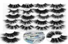 25 mm nerts wimpers 3D mink Hair Lashes 25mm 3d nerts Lashes Bulk Faux met aangepaste doos piekerige korte valse eyalshes Natural2554974