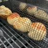 Rostfritt stål grill matlagning grill rist utomhus runda bbq lägereld nät camping picknick köksredskap 240402
