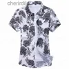 Chemises décontractées pour hommes Summer Floral Hawaiian Mens Mens à la mode à manches courtes Shirt Floral Shirt Abit Cascater Camisas Camisas Homme Vêtements YQ240408