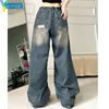 Women's Jeans YICIYA Vintage Ripped Jean Women Baggy Grunge Y2k Retro Korean Style Denim Trousers Pants Streetwear Oversized Boyfriend