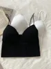 Tanks pour femmes itoolin femmes sous-vêtements de base de soutien-gorge rembourrés spaghetti solides crop top camét avec débardeur sans manches slimn