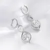 Boucles d'oreilles en peluche Smyoue 10cttw 11 mm Moisanite Drop pour femmes 925 Silver Original Certified Lab Diamond Wedding Bijoux