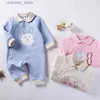 Artırıcılar Bebek Giysileri Bodysuit Kış Sıcak Bebek Kız Kızlar Giysileri Uzun Kollu Çocuk Giysileri Wadding Bebek Tulum Tavşan Tahil L47