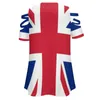 Women's T Shirts Union Jack T-Shirt Fashion Printed Zipper V-Neck Short Sleeve Casual Plus Size Flag United