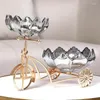 Plates Serving Plate Luxury Tray Dessert Snack Bicycle Decorative Metal Fruit Frame Glass Trays Crystal