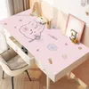 Cartoon Student Desk Mat Girl Cartoon Style Crystal Velvet Tablecloth Tabletop Practical Writing