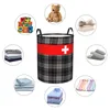 Borse per lavanderia Swiss Svizzera Bandiera cesto pieghevole Abbigliamento giocattolo cestino per cestino per bambini Nursery