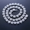 Dropshipping Cadena Fina smycken 10mm 925 Sterling Silver VVS Moissanite Diamond Iced Out Tennis Chain Halsband för män Kvinnor