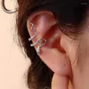 Boucles d'oreilles arrière 1pc punk vintage serpent oreille pas de piercing pour les femmes gothiques couleurs argentées