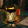 Świecowa uchwyty Tealight puste metalowy stojak dekoracyjny świecznik czarny słoik uchwytu na stół