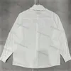 Camisa de solapa bordada para mujeres Camisas clásicas de camisas sueltas simples Camas de manga larga