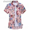 Chemises décontractées pour hommes Summer Floral Hawaiian Mens Mens à la mode à manches courtes Shirt Floral Shirt Abit Cascater Camisas Camisas Homme Vêtements YQ240408