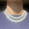 Modedesign 2Rows Moissanite Diamond Silver Cuban Link Halskette/Armbandkette für Rapper HipHop Schmuck