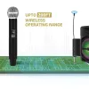 Microfoni HeikuDing 1 coppia di microfono wireless dinamico portatile per karaoke, canto, festa, incontro, discorso
