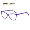 Lunettes de soleil Lunes rouges Shinu Femmes Myopie Lenses Multifocal Magnifing Eyeglasses Fashion Elues Y2K ACETATE FEMME Cadre féminine