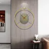 Zegary ścienne sztuka salon clock dekoracja kwarc unikalne okrągłe eleganckie dzieła domowe ręczne złoto nordon nordyc saat wystrój