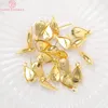 Orecchini per borchie (2204) 20pcs 8x17mm foro 2mm 24k oro in ottone in ottone in ottone a forma di gioielli fai -da -te Accessori