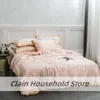 Beddengoed stelt evich zijden lichtroze kleur dekbed set single vol voor lente en zomerkussensokjes slaapkamer laken cover home textiel