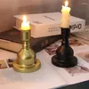 Candele Candele Vintage Golden Black Metal Pillar Candlestick Decorazione del matrimonio