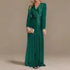 Designer OEM personnalisé en gros pour femmes élégantes à manches longues à manches longues décontractées robe de soirée pour les femmes