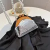 이브닝 백 어깨 화려한 스팽글 패션 패션 귀여운 나무 클립 진주 체인 크로스 바디 2024 여성용 세련된 스타일 가방