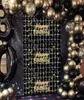 Black Gold Fond Curtain Sequin Joyeux anniversaire Décoration Baby Shower Wall Both anniversaire Birdal Foil Glitter Curtain1022843