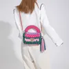 Torby na ramię kobiety torebka tkana torba dzianina Chunky Kunt Kiechet Crochet Top uchwyt Lady Shopper Difts