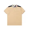 T-shirt de T-shirt pour hommes de haute qualité Polo Polo High Street broderie Nouveau col Jacquard Color Block Clothing Men's Polo Taille Asie Taille