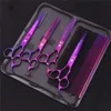 Purple Dragon Pet Scissors 7 Stainless Dog Groomming Kit Straight Shears Thinning Chunker Curved Z3003 240325