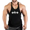 Мужские майки -топы бренд тренажерный зал Stringer Top Men Men Bodybuilding Clothing Cotton Drube рубашка мужчина фитнес жилет синглет спортивная одежда